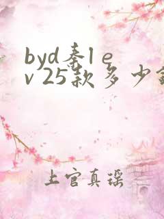 byd秦l ev 25款多少钱