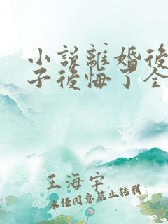 小说离婚后,妻子后悔了全文阅读