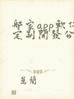 哪家app软件定制开发公司好