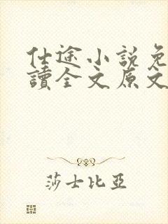 仕途小说免费阅读全文原文