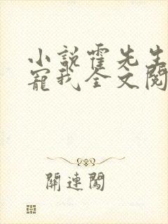 小说霍先生乖乖宠我全文阅读