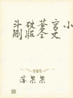 斗破苍穹小说未删版全文