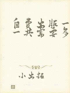 自费出版一本书一共需要多少钱