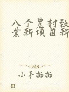 八个农村致富创业新项目新点子