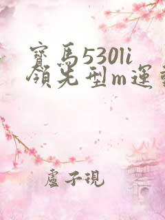 宝马530li领先型m运动套装落地价