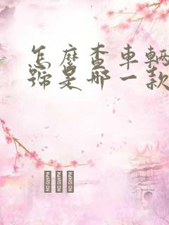 怎么查车辆的型号是哪一款