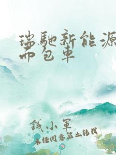 瑞驰新能源电动面包车