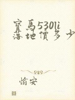 宝马530li落地价多少钱一辆