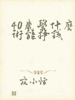 40岁学什么技术能挣钱