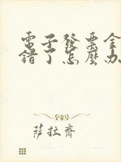 电子发票金额开错了怎么办