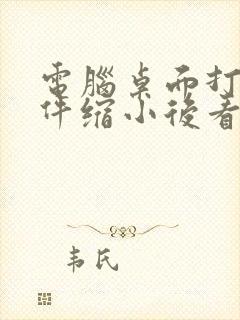 电脑桌面打开文件缩小后看不到了