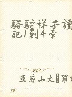 骆驼祥子读书笔记1到4章