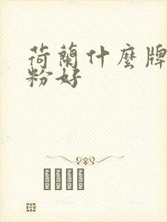 荷兰什么牌子奶粉好