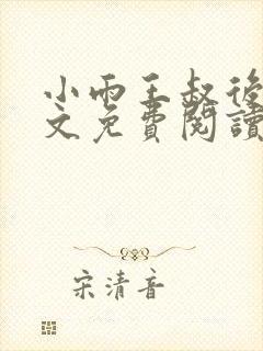 小雨王叔后续全文免费阅读小说