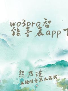 wo3pro智能手表app下载软件