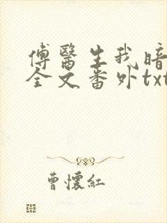 傅医生我暗恋你全文番外txt