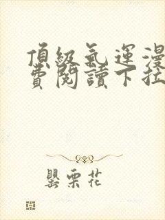 顶级气运漫画免费阅读下拉式