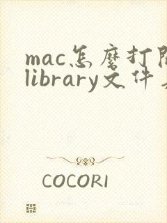 mac怎么打开library文件夹