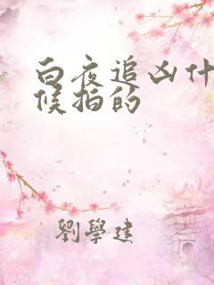 白夜追凶什么时候拍的