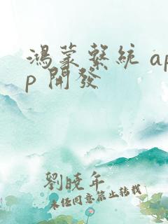鸿蒙系统 app 开发