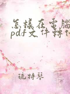 怎样在电脑上把pdf文件转化为word