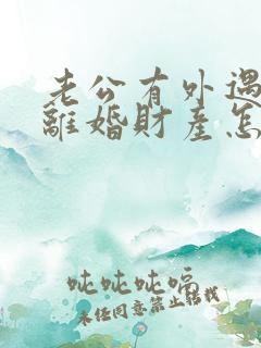 老公有外遇起诉离婚财产怎么分割