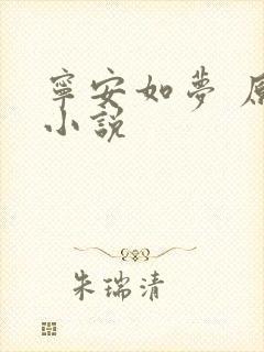 宁安如梦 原著小说