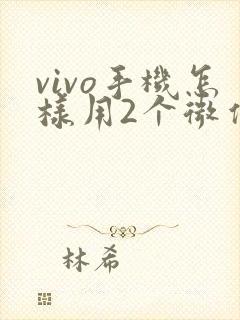 vivo手机怎样用2个微信