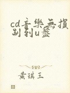 cd音乐无损复制到u盘