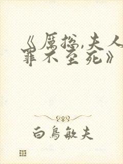 《厉总,夫人她罪不至死》