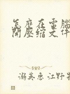 怎么在电脑上打开压缩文件