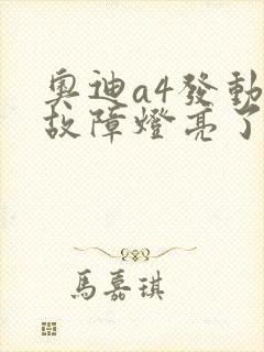 奥迪a4发动机故障灯亮了怎么回事