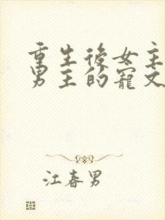 重生后女主珍惜男主的宠文