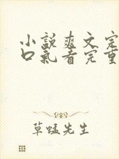 小说爽文完结一口气看完重生复仇