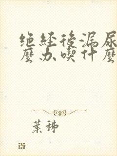 绝经后漏尿该怎么办吃什么药