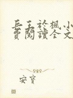 兵王于枫小说免费阅读全文