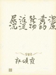 尿液发黄混浊有沉淀物的原因