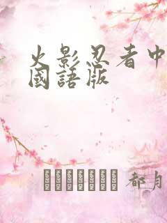 火影忍者中文版国语版