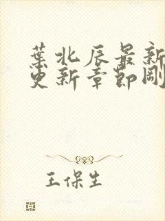 叶北辰最新最快更新章节刚刚更新章节