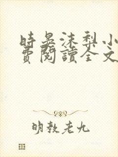 时晏沫梨小说免费阅读全文最新章节更新