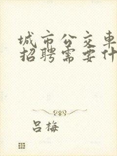 城市公交车司机招聘需要什么条件