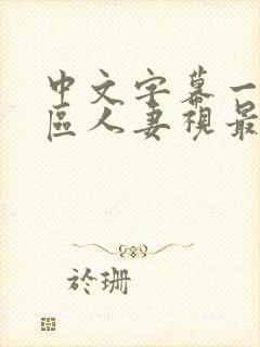 中文字幕一区二区人妻视最