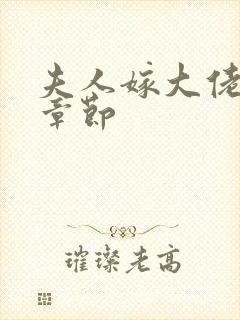 夫人嫁大佬后续章节