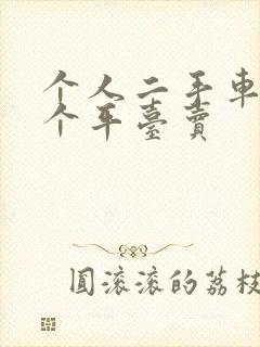 个人二手车在哪个平台卖