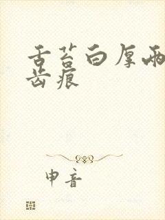 舌苔白厚两侧有齿痕