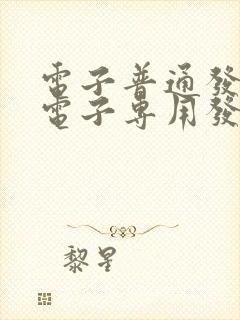 电子普通发票和电子专用发票