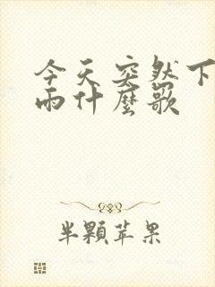 今天突然下起大雨什么歌