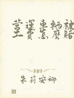 营运车辆被撞误工费怎么赔偿