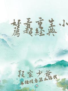 好看重生小说推荐超经典