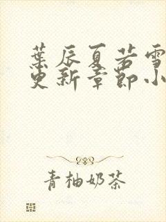 叶辰夏若雪最新更新章节小说免费阅读